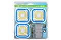 Комплект LED светильников LED light with Remote Control Set Square